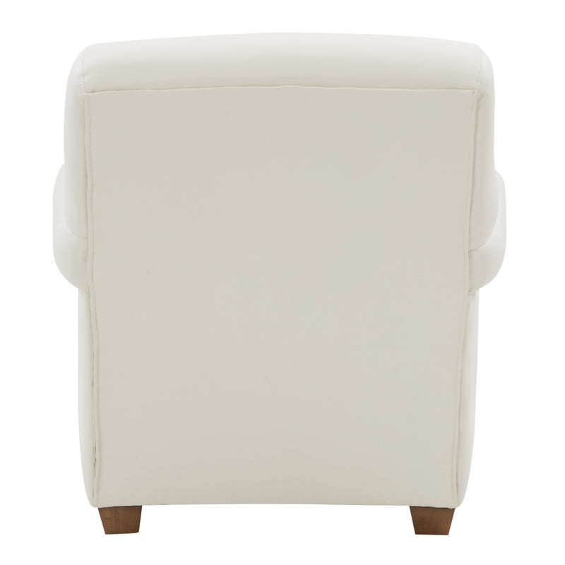 white Leather Armchair Zoe Collection product image by CorLiving