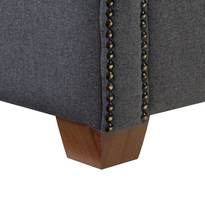 medium grey fabric Grey Armchair Zoe Collection detail image by CorLiving#color_medium-grey-fabric