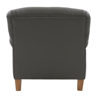 medium grey leather Leather Armchair Hampton Collection product image by CorLiving#color_medium-grey-leather