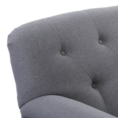 medium grey fabric Grey Armchair Hampton Collection detail image by CorLiving#color_medium-grey-fabric