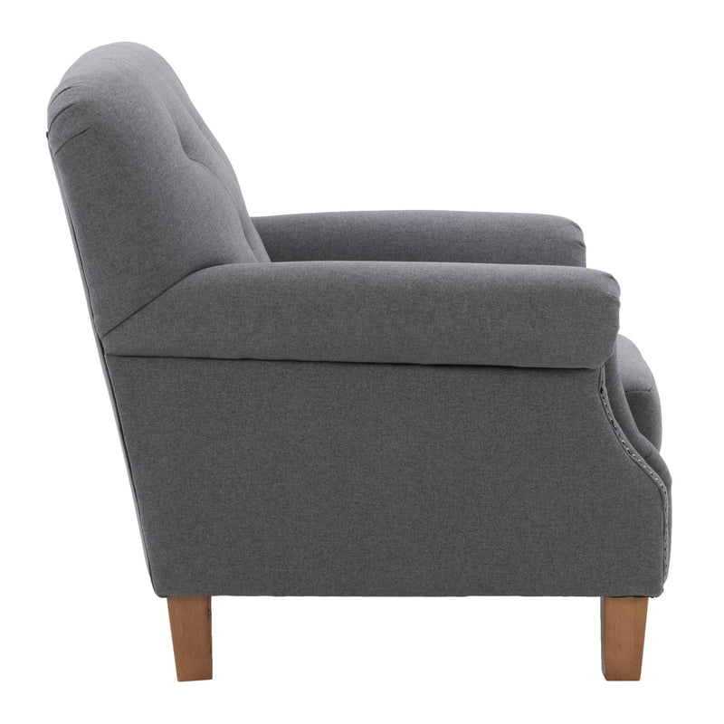 medium grey fabric Grey Armchair Hampton Collection product image by CorLiving