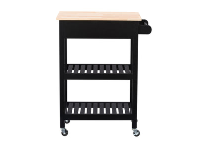 black Kitchen Cart on Wheels Sage Collection product image by CorLiving#color_black