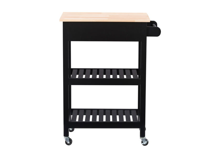 black Kitchen Cart on Wheels Sage Collection product image by CorLiving