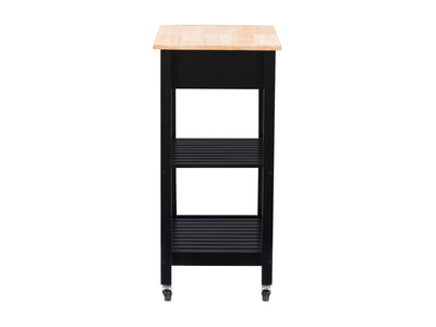 black Kitchen Cart on Wheels Sage Collection product image by CorLiving#color_black