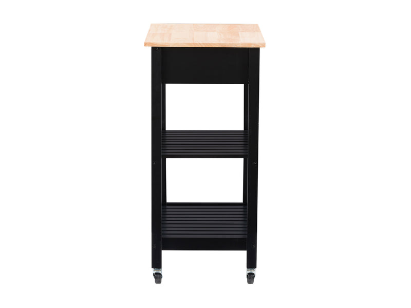 black Kitchen Cart on Wheels Sage Collection product image by CorLiving