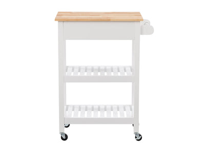 white Kitchen Cart on Wheels Sage Collection product image by CorLiving#color_white