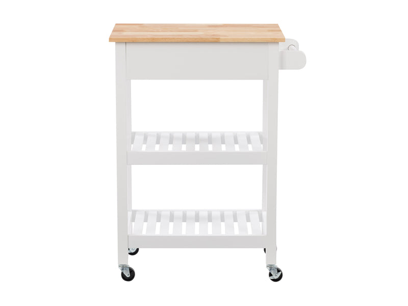 white Kitchen Cart on Wheels Sage Collection product image by CorLiving