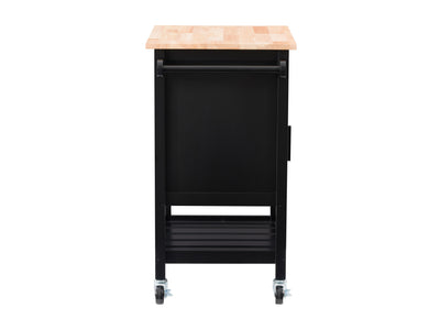 black Kitchen Cart on Wheels Callan Collection product image by CorLiving#color_black