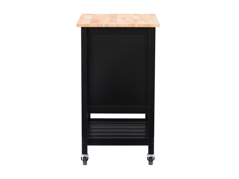 black Kitchen Cart on Wheels Callan Collection product image by CorLiving