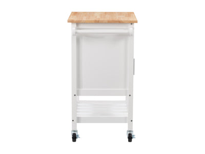 white Kitchen Cart on Wheels Callan Collection product image by CorLiving#color_white