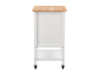 white Kitchen Cart on Wheels Callan Collection product image by CorLiving#color_white