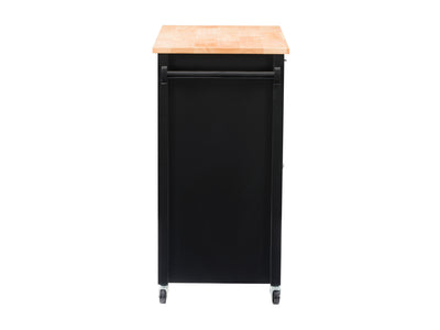 black Kitchen Cart on Wheels Chase Collection product image by CorLiving#color_black