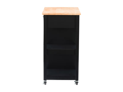 black Kitchen Cart on Wheels Chase Collection product image by CorLiving#color_black