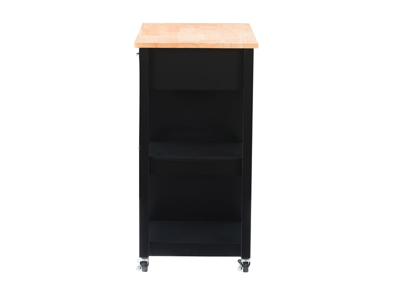 black Kitchen Cart on Wheels Chase Collection product image by CorLiving