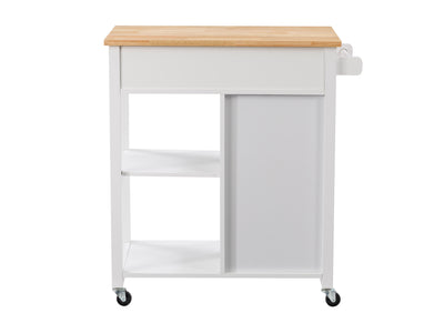 white Kitchen Cart on Wheels Chase Collection product image by CorLiving#color_white