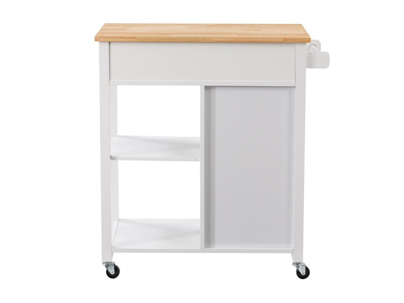 white Kitchen Cart on Wheels Chase Collection product image by CorLiving