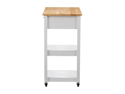 white Kitchen Cart on Wheels Chase Collection product image by CorLiving#color_white
