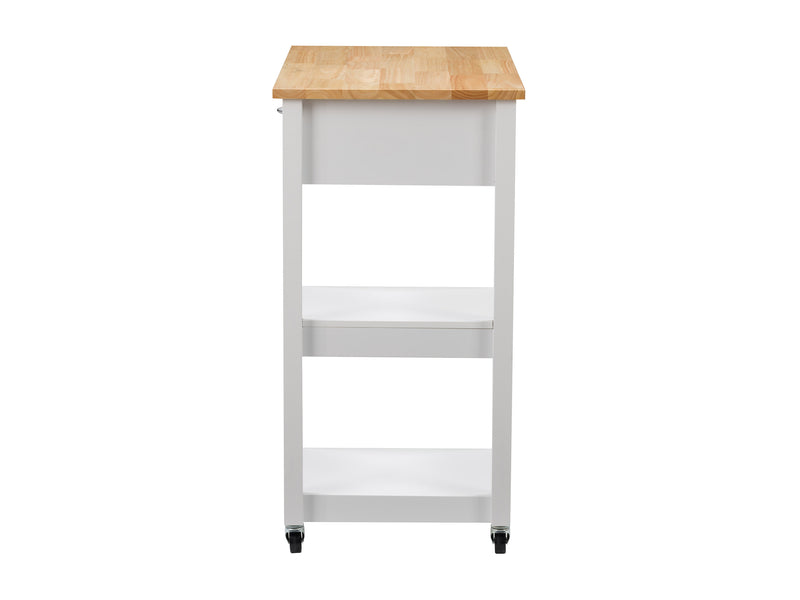 white Kitchen Cart on Wheels Chase Collection product image by CorLiving