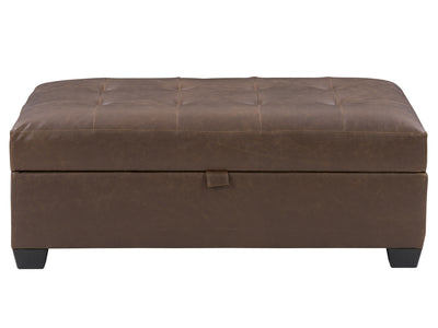 dark brown Tufted Ottoman with Storage Antonio Collection product image by CorLiving#color_antonio-dark-brown