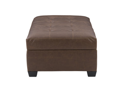 dark brown Tufted Ottoman with Storage Antonio Collection product image by CorLiving#color_antonio-dark-brown