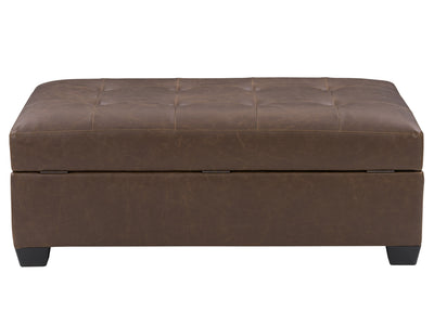 dark brown Tufted Ottoman with Storage Antonio Collection product image by CorLiving#color_antonio-dark-brown