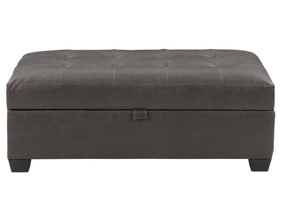 dark grey Tufted Ottoman with Storage Antonio Collection product image by CorLiving#color_antonio-dark-grey