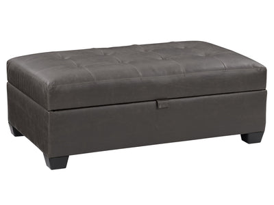 dark grey Tufted Ottoman with Storage Antonio Collection product image by CorLiving#color_antonio-dark-grey