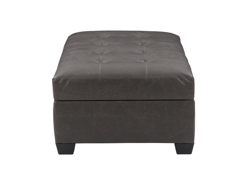 dark brown Tufted Ottoman with Storage Antonio Collection product image by CorLiving