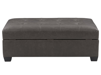 dark grey Tufted Ottoman with Storage Antonio Collection product image by CorLiving#color_antonio-dark-grey