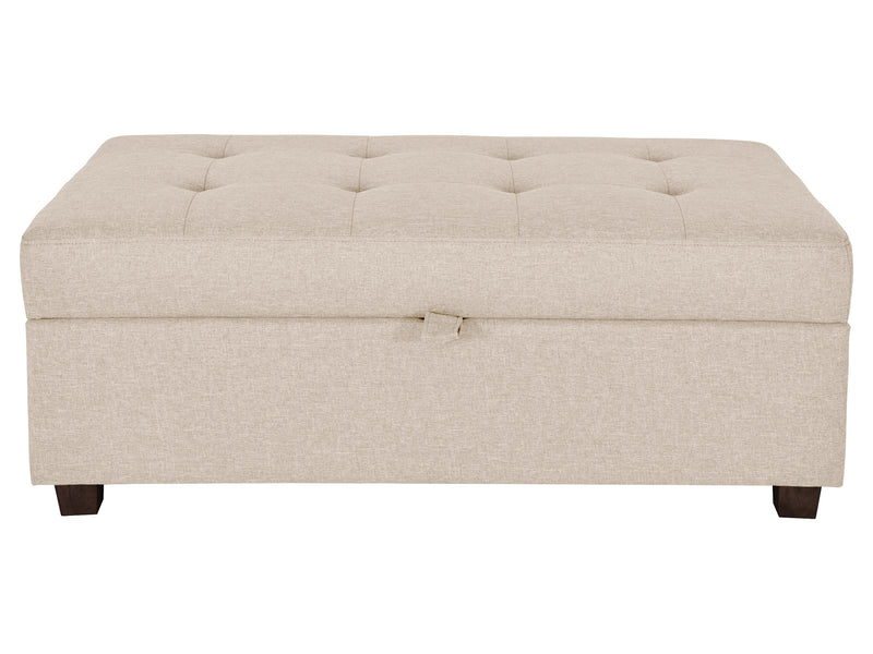 beige Large Storage Ottoman Aubin Collection product image by CorLiving