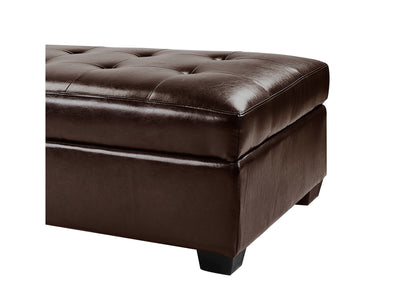 brown Tufted Ottoman with Storage Antonio Collection detail image by CorLiving#color_antonio-brown