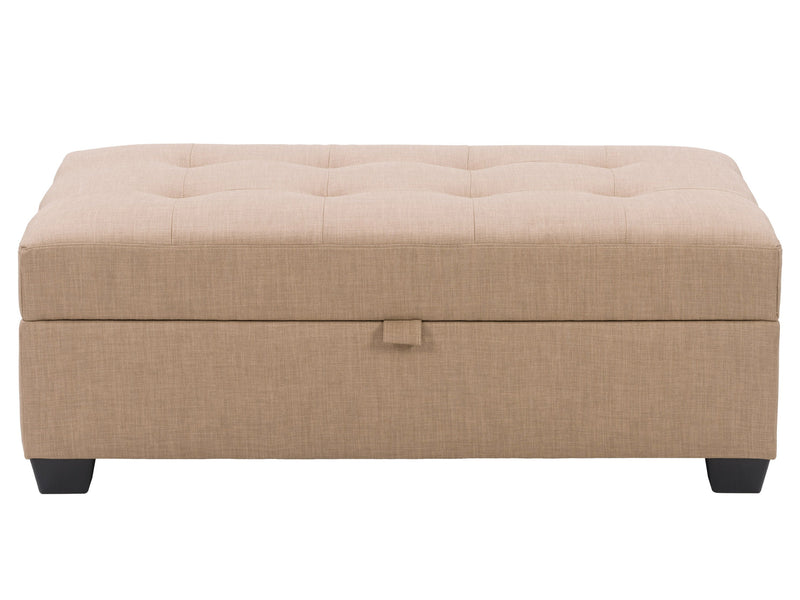 beige Tufted Storage Bench Antonio Collection product image by CorLiving