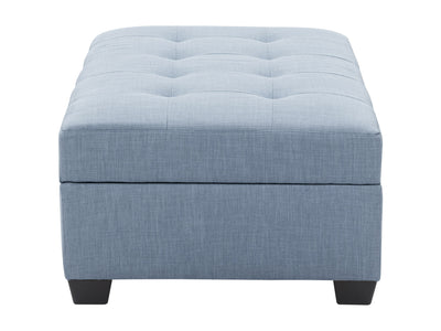 blue grey Tufted Storage Bench Antonio Collection product image by CorLiving#color_antonio-blue-grey