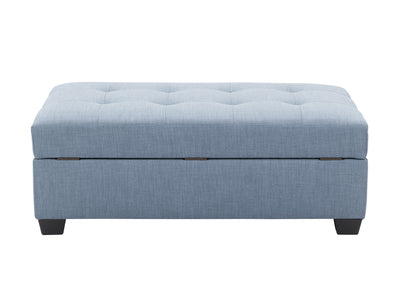 blue grey Tufted Storage Bench Antonio Collection product image by CorLiving#color_antonio-blue-grey