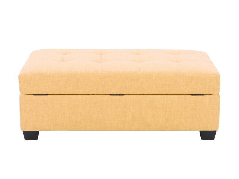 yellow Tufted Storage Bench Antonio Collection product image by CorLiving