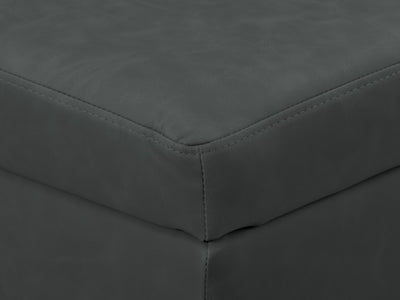 black Mid-Century Modern Ottoman Linden Collection detail image by CorLiving#color_linden-black