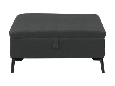 black Mid-Century Modern Ottoman Linden Collection product image by CorLiving#color_linden-black