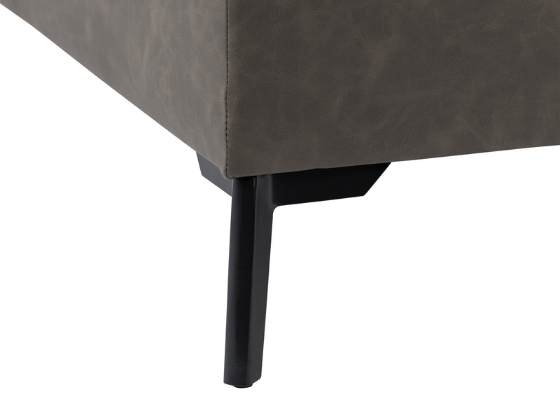 grey Mid-Century Modern Ottoman Linden Collection detail image by CorLiving