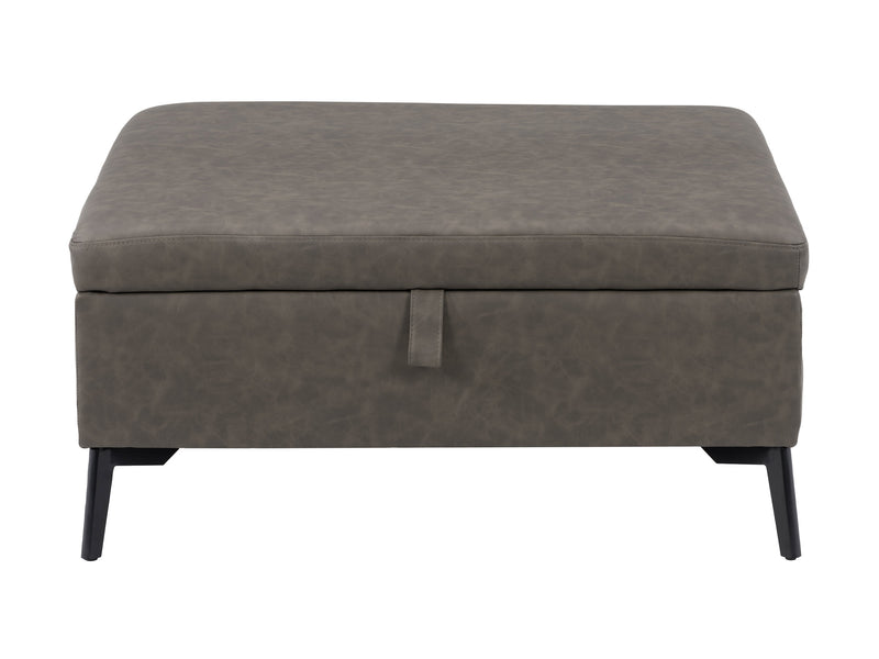 grey Mid-Century Modern Ottoman Linden Collection product image by CorLiving