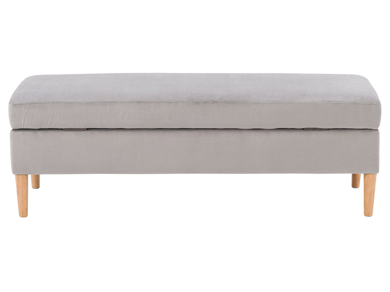 light grey Velvet Storage Bench Perry Collection product image by CorLiving