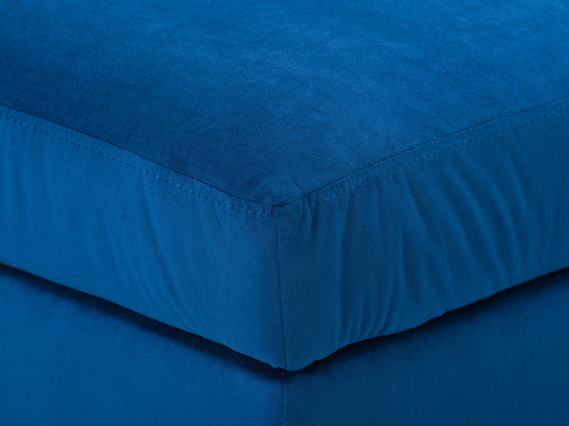 blue Velvet Storage Bench Perry Collection detail image by CorLiving