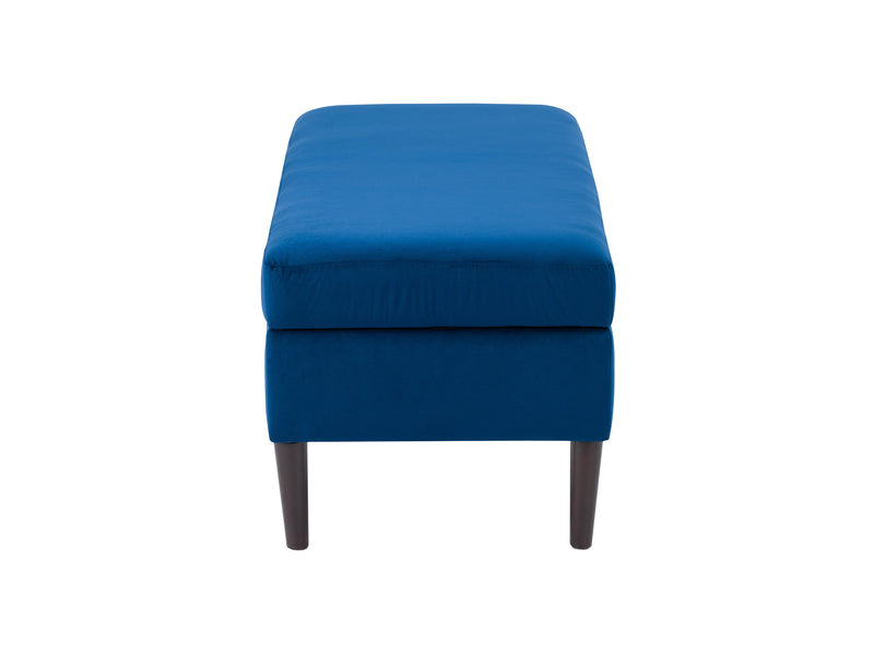 blue Velvet Storage Bench Perry Collection product image by CorLiving