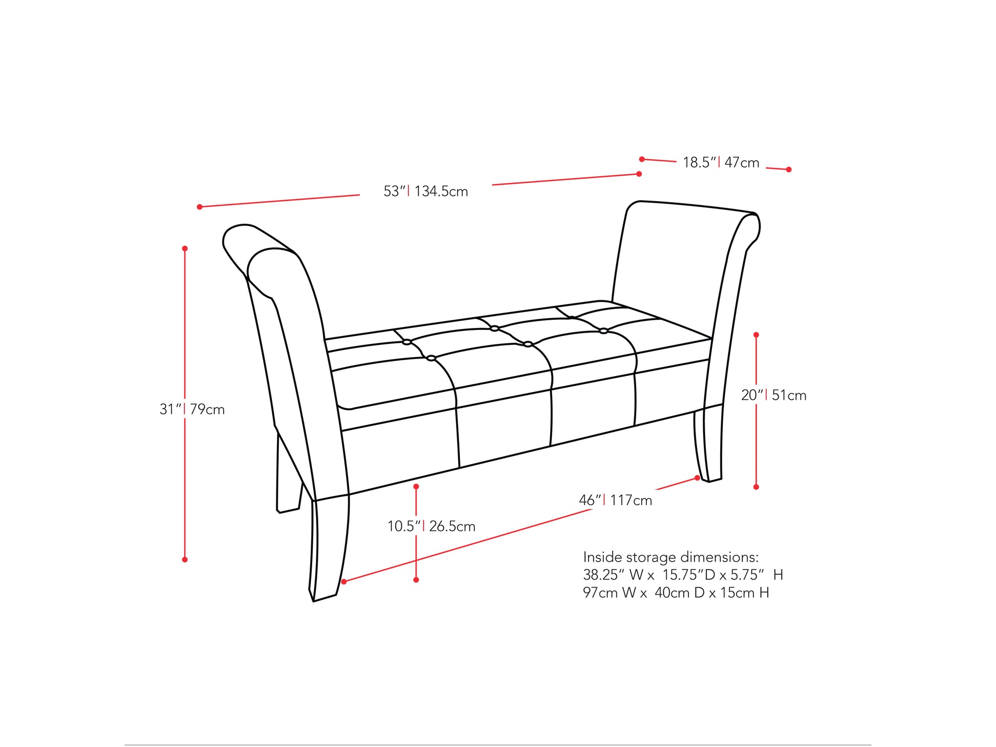 Elegant wooden storage bench with arms, featuring a rich dark brown finish, cushioned seat, and slatted backrest. Perfect for entryways or living rooms, offering both seating and storage solutions.