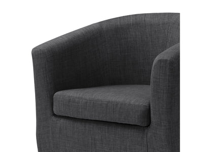 dark grey Barrel Chair Sasha Collection detail image by CorLiving#color_sasha-dark-grey
