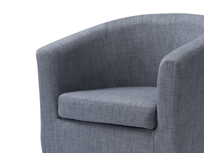 blue grey Barrel Chair Sasha Collection detail image by CorLiving