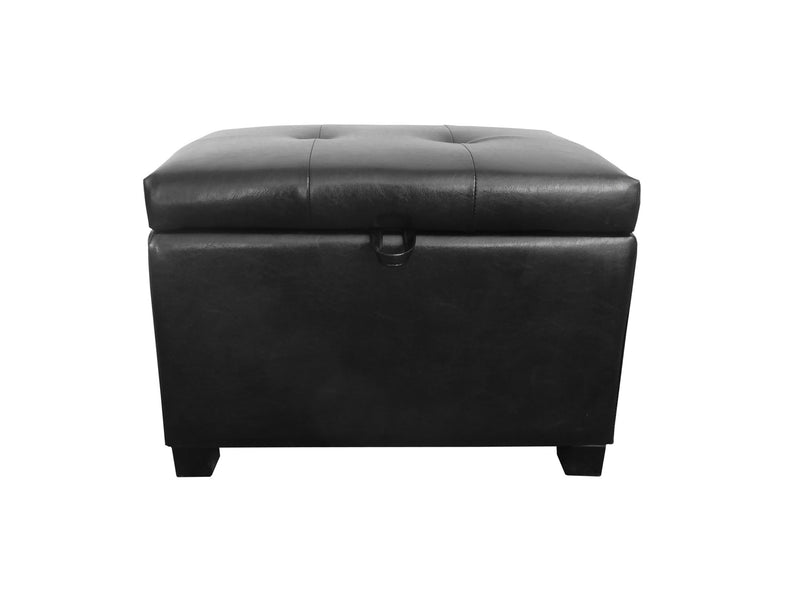 Black Ottoman Antonio Collection product image by CorLiving