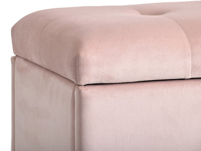 pink Velvet Ottoman with Storage Asha Collection detail image by CorLiving#color_asha-pink