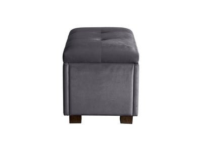 grey Velvet Ottoman with Storage Asha Collection product image by CorLiving#color_asha-grey