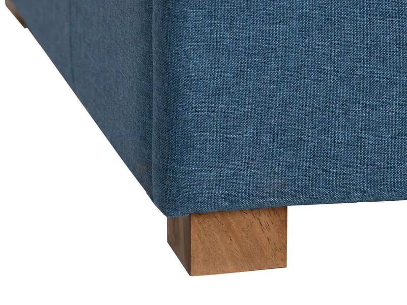 blue Double Storage Ottoman Bench Yves Collection detail image by CorLiving