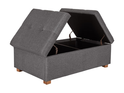 silver brown Double Storage Ottoman Bench Yves Collection product image by CorLiving#color_yves-silver-brown